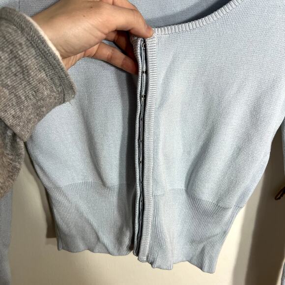 Abercrombie Blue Scoop Neck Cardigan - Picture 2 of 5